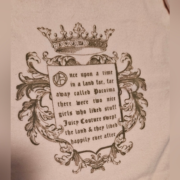 JUICY COUTURE Large Light Pink Dust Bag Cover Pouch Heart Charm Drawstring Logo - Picture 2 of 12